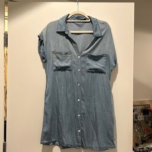 Short Sleeve Denim Dress